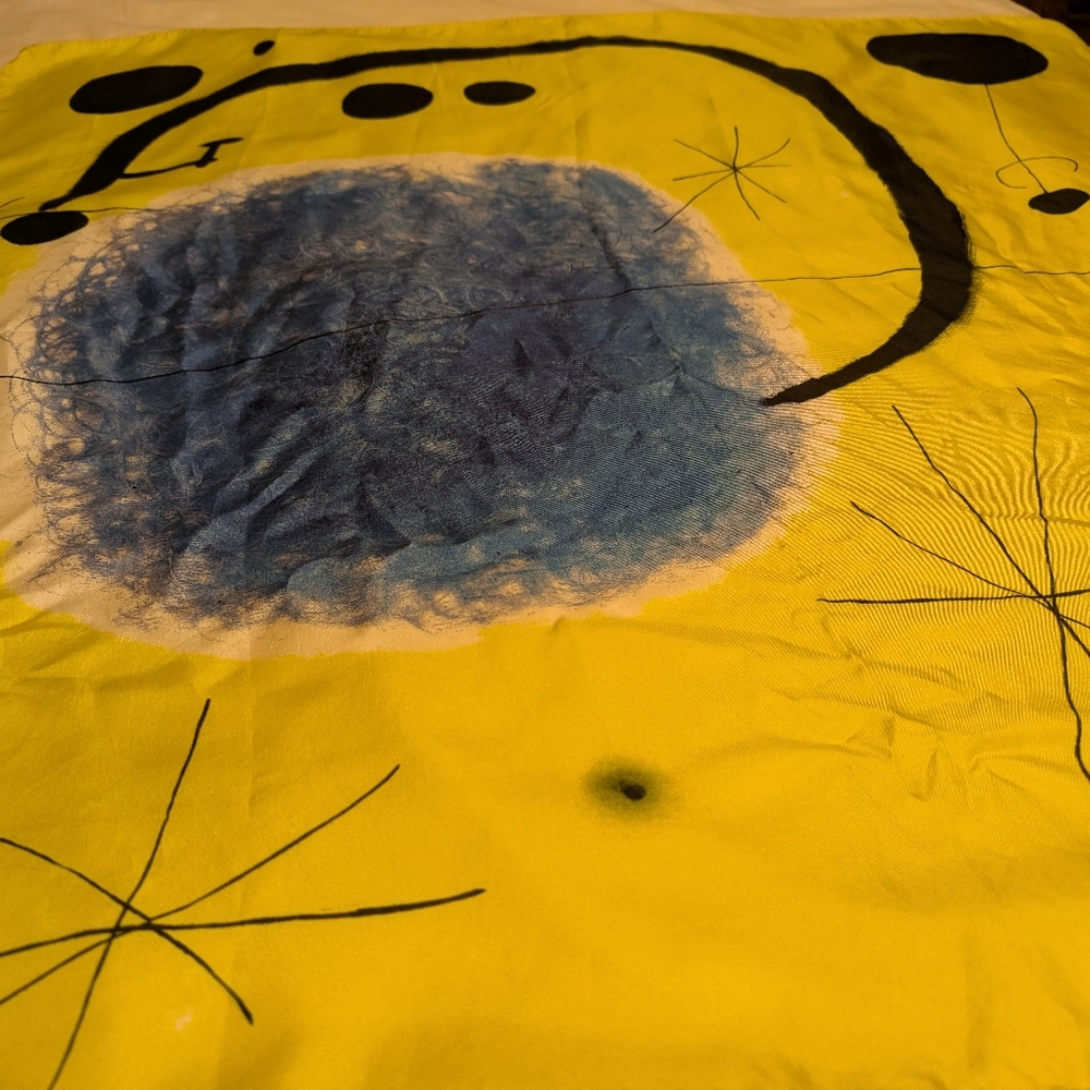 Joan Miro Silk Square Scarf 1967 - Picture 8 of 12